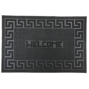 Tapis d'entrée en caoutchouc - 60 x 40 cm - Différents modèles - Noir