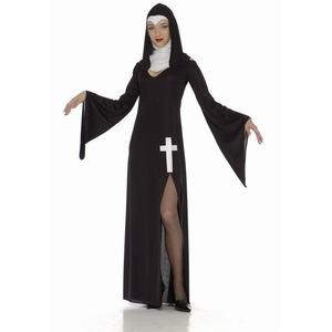 Déguisement nonne sexy adulte - Taille unique - Noir, Blanc