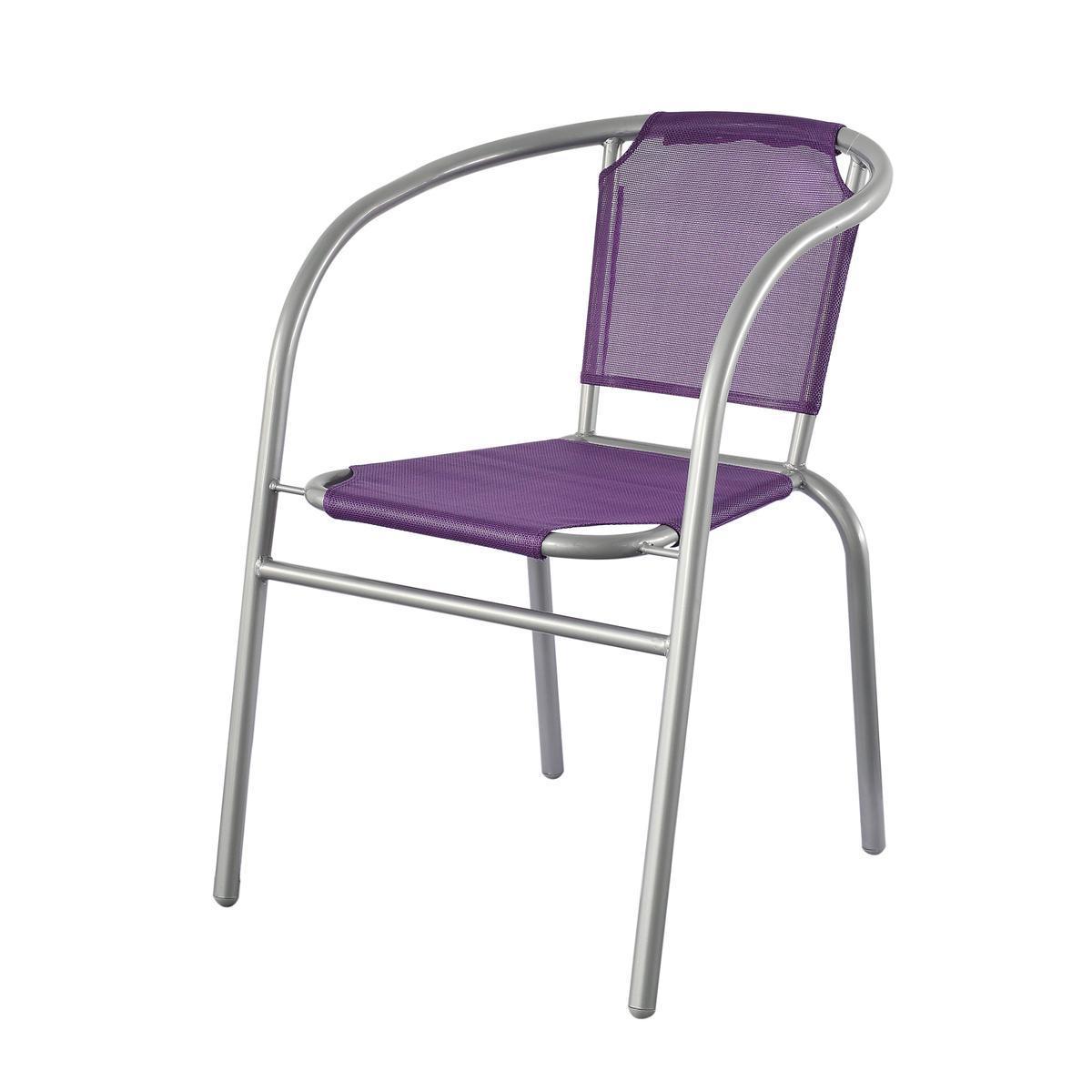 Fauteuil bistro - 43 x 52 x H 73 cm - Violet