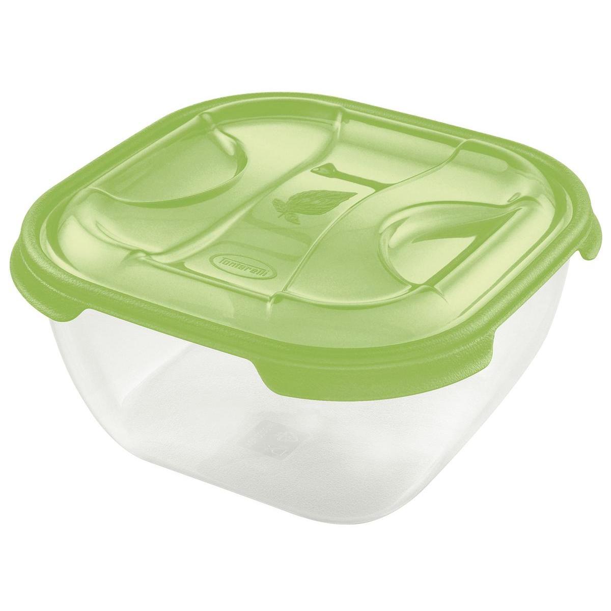 Boîte alimentaire - 2 L - Différents modèles - Transparent & violet ou vert