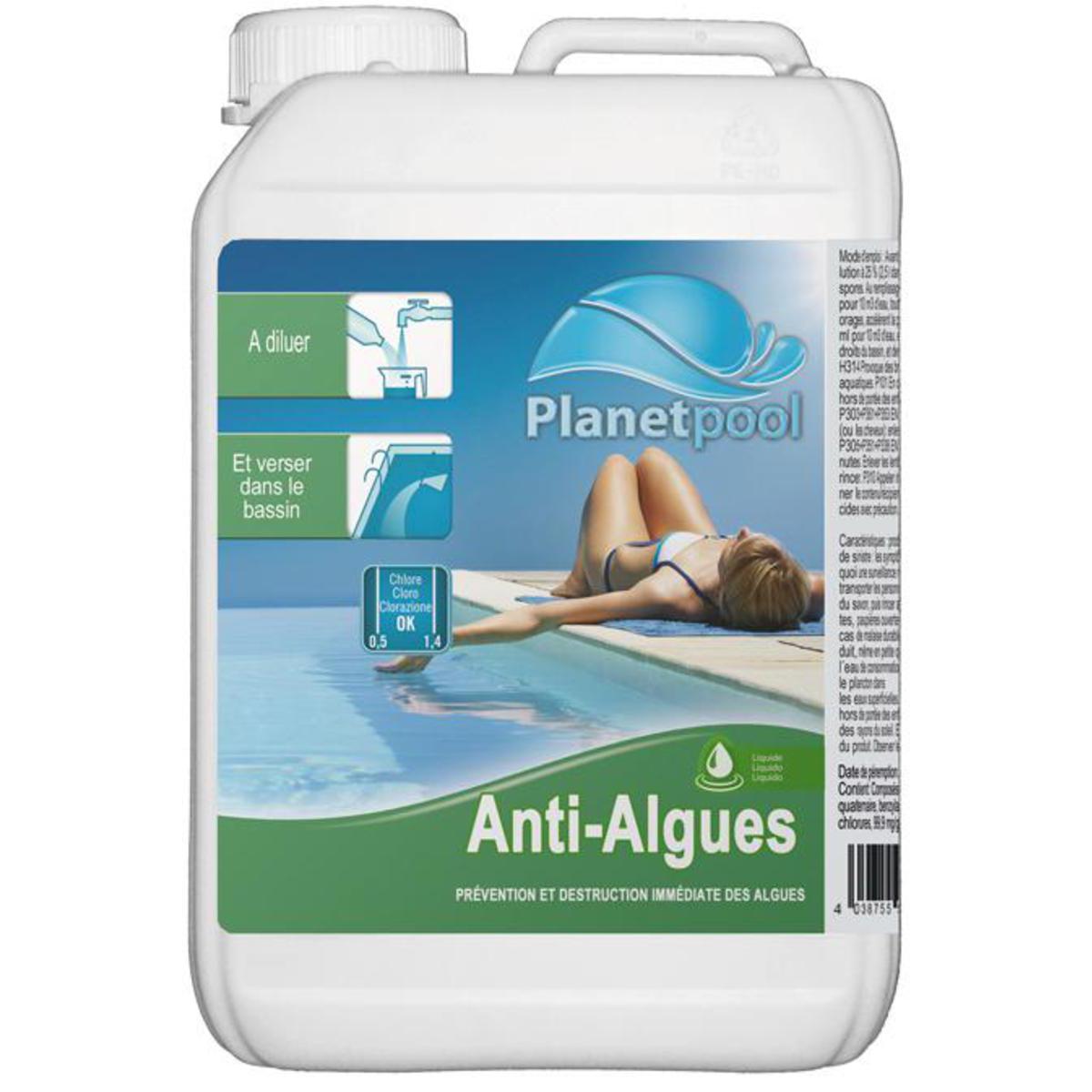 Anti-algue concentré - 18 x 12 x H 29 cm - blanc