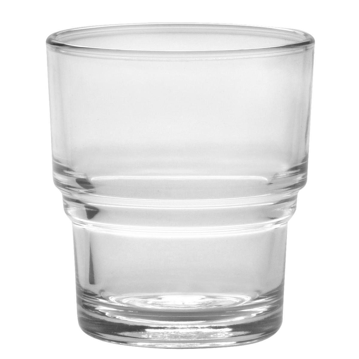 Lot de 4 gobelets Bistrot en verre - 21 cl - Blanc transparent