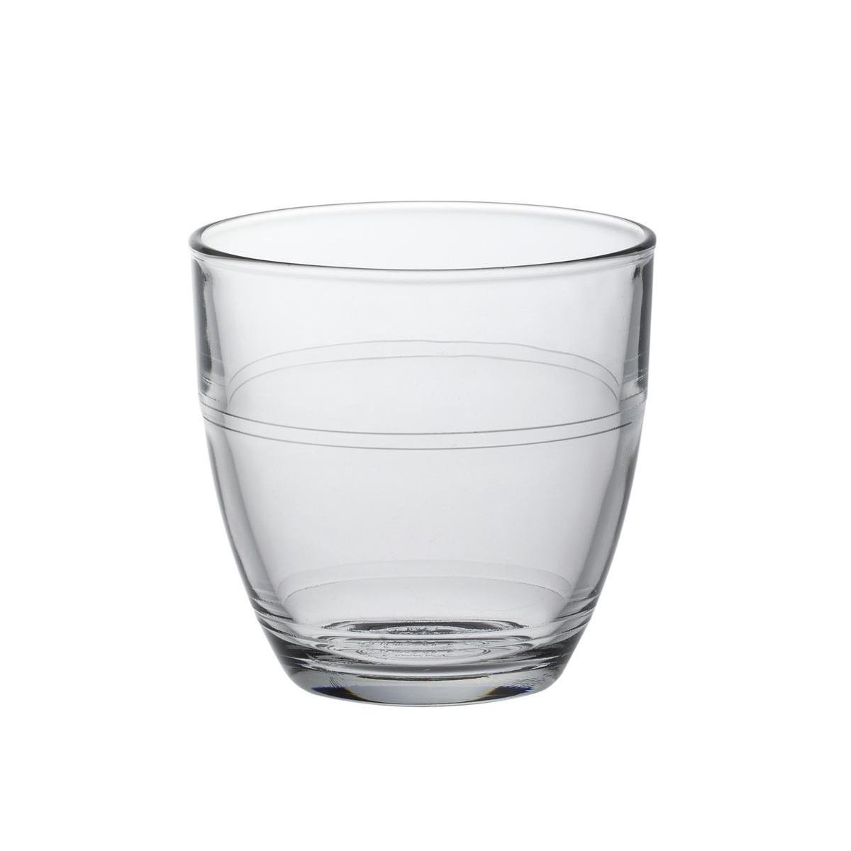 Lot de 4 gobelets Gigogne en verre - 16 cl - Blanc transparent