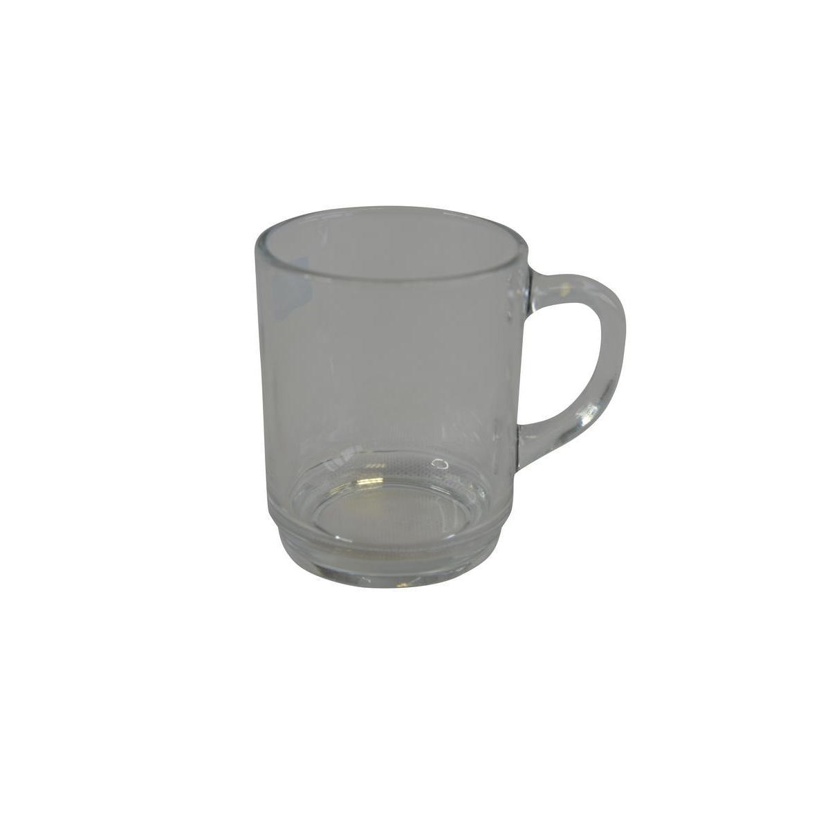 Mug Versailles en verre - 25 cl - Blanc transparent