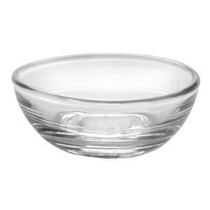 Lot de 4 coupelles rondes en verre  - Diamètre 6 cm - Blanc transparent