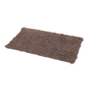 Tapis de salle de bain spaghetti en coton - 50 x 80 cm - Marron clair