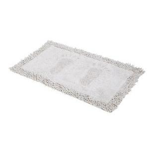 Tapis de salle de bain pied - Coton et latex - 50 x 80 cm - Multicolore