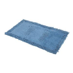 Tapis de salle de bain gamme Pied en coton - 50 x 80 cm - Bleu clair