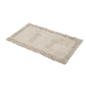 Tapis de salle de bain gamme Pied en coton - 50 x 80 cm - Beige