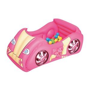 Set voiture gonflable et ses 50 balles - 119 x 79 x H 51 cm - Rose