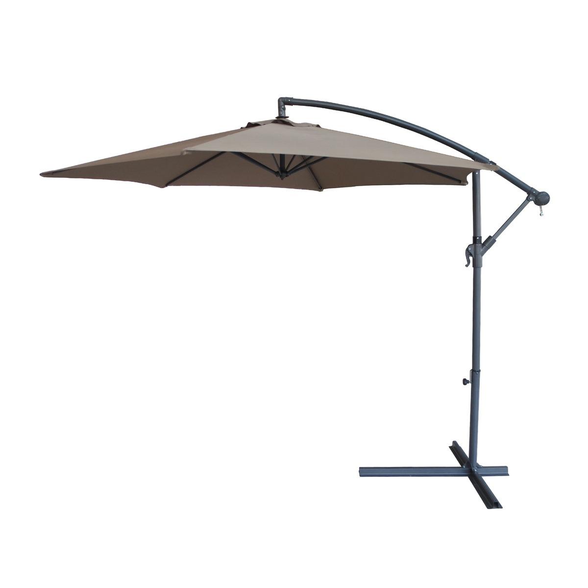 Parasol déporté - Diamètre 3 x H 2,4 cm - Marron taupe