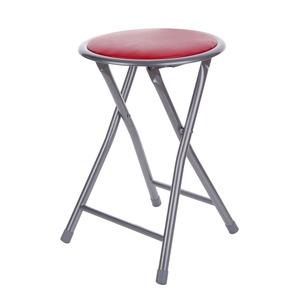 Tabouret pliant en métal - Diam 30 cm - Différents coloris