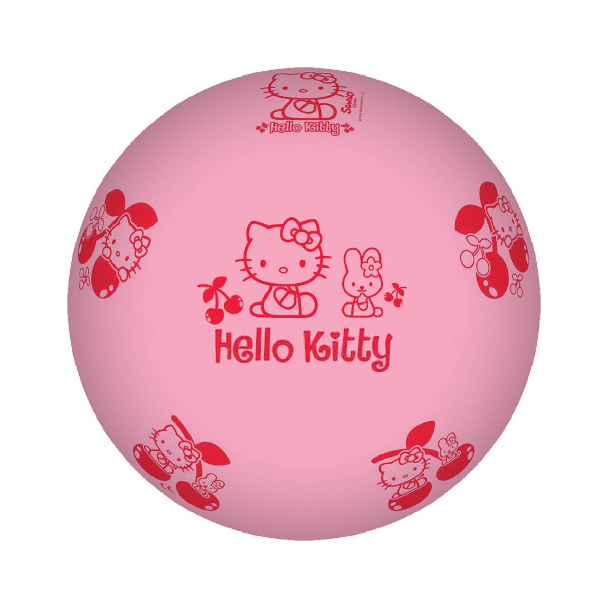 Balle en mousse pour enfant Hello Kitty - Diamètre 20 cm - Rose