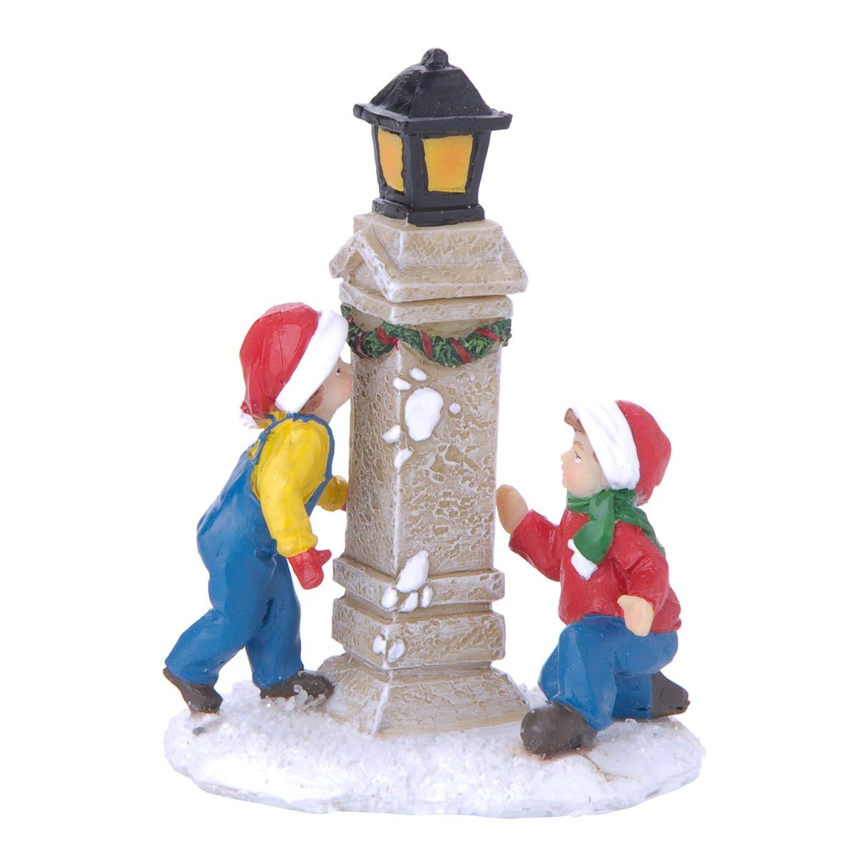 Figurine village de Noël - 9 x 5 x 9,8 cm - Différents modèles