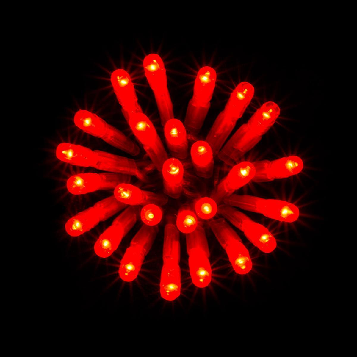 Guirlande électrique 100 led - Rouge
