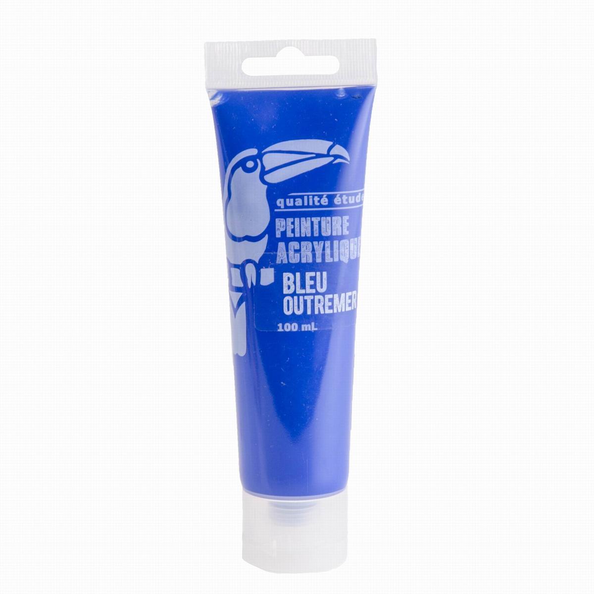 Tube de peinture acrylique - 100 ml - Différents coloris - Bleu outremer