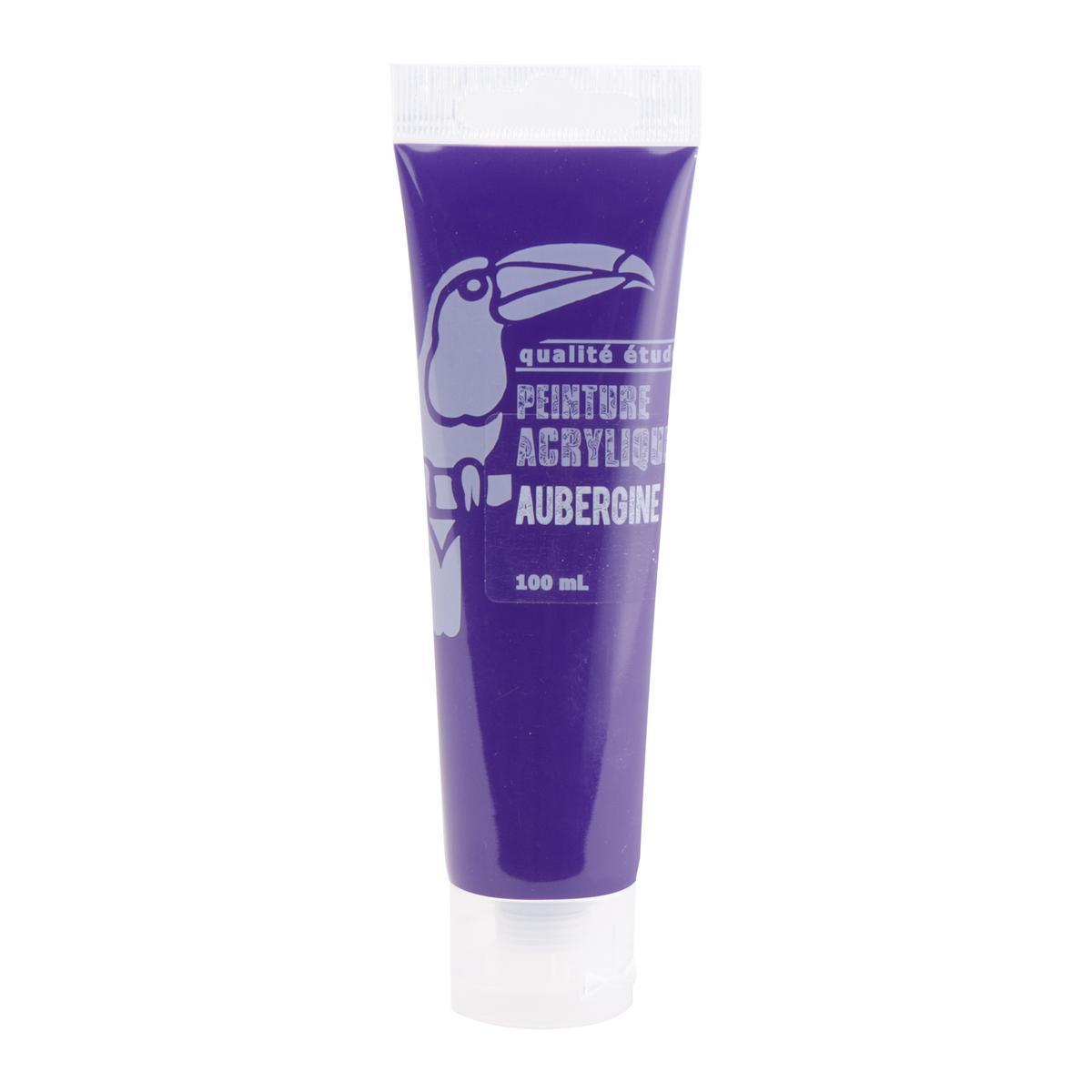 Tube de peinture - Acrylique - 100 ml - Violet aubergine