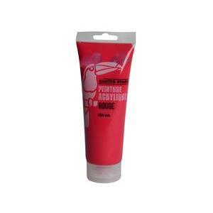 Tube de peinture acrylique - 250 ml - Différents coloris - Rouge