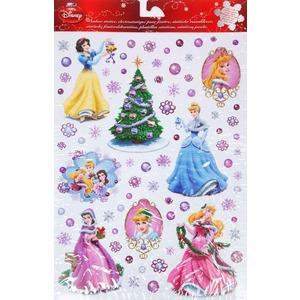 Vitrostatique de Noël Princesses - 30 x 42 cm - Multicolore