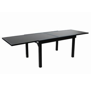 Table Firenze - Aluminium et verre - 270 x 90 x H 76 cm - Noir