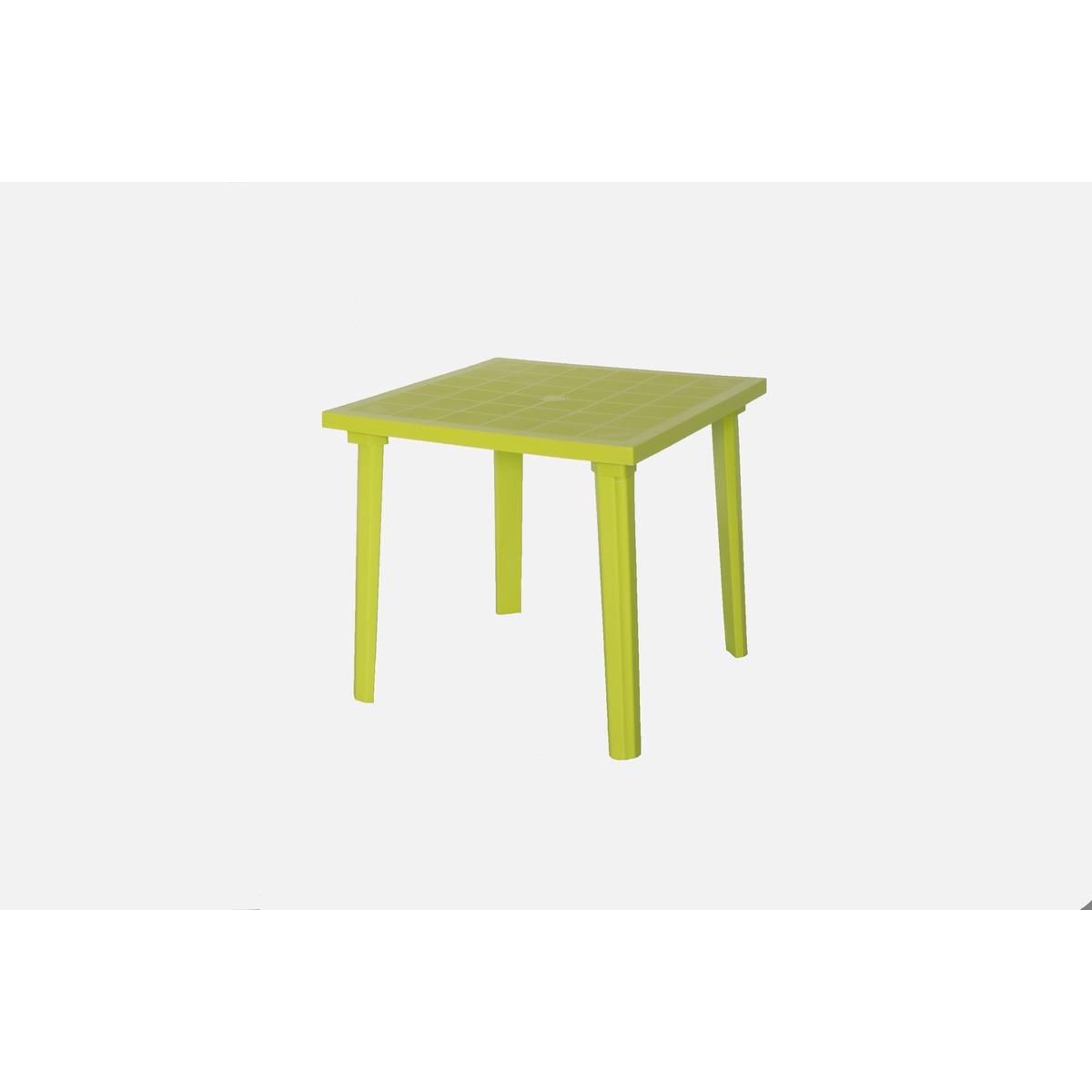 Table carrée - 80 x 80 cm - vert anis