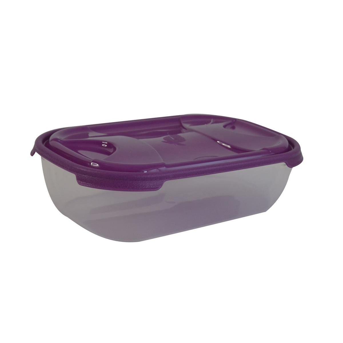 Boîte alimentaire - 7 L - Différents modèles - Transparent & violet ou vert