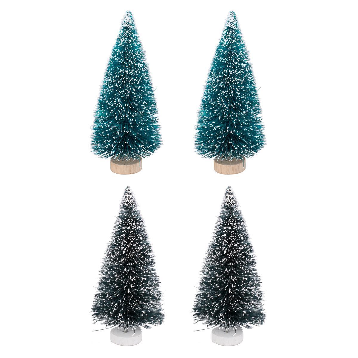 2 sapins pour village de Noël