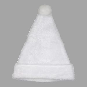 Bonnet de Père Noël en peluche - 44 x 30 cm - Blanc