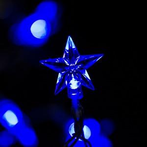 Guirlande électrique étoile 40 led 230 V - Longueur 4 mètres - Bleu