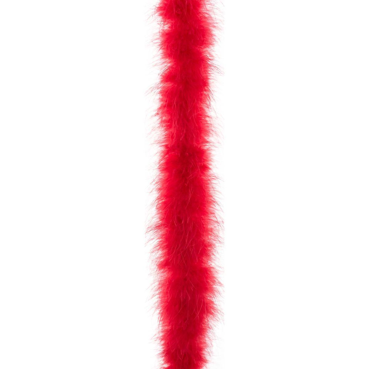 Guirlande plumes boa - Longueur 180 cm - 25 g - Rouge