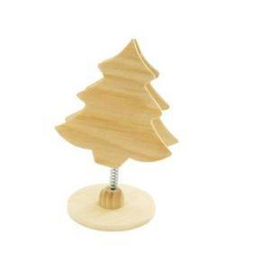 Marque place sapin - Bois - 7,5 x H 12,5 cm - Marron