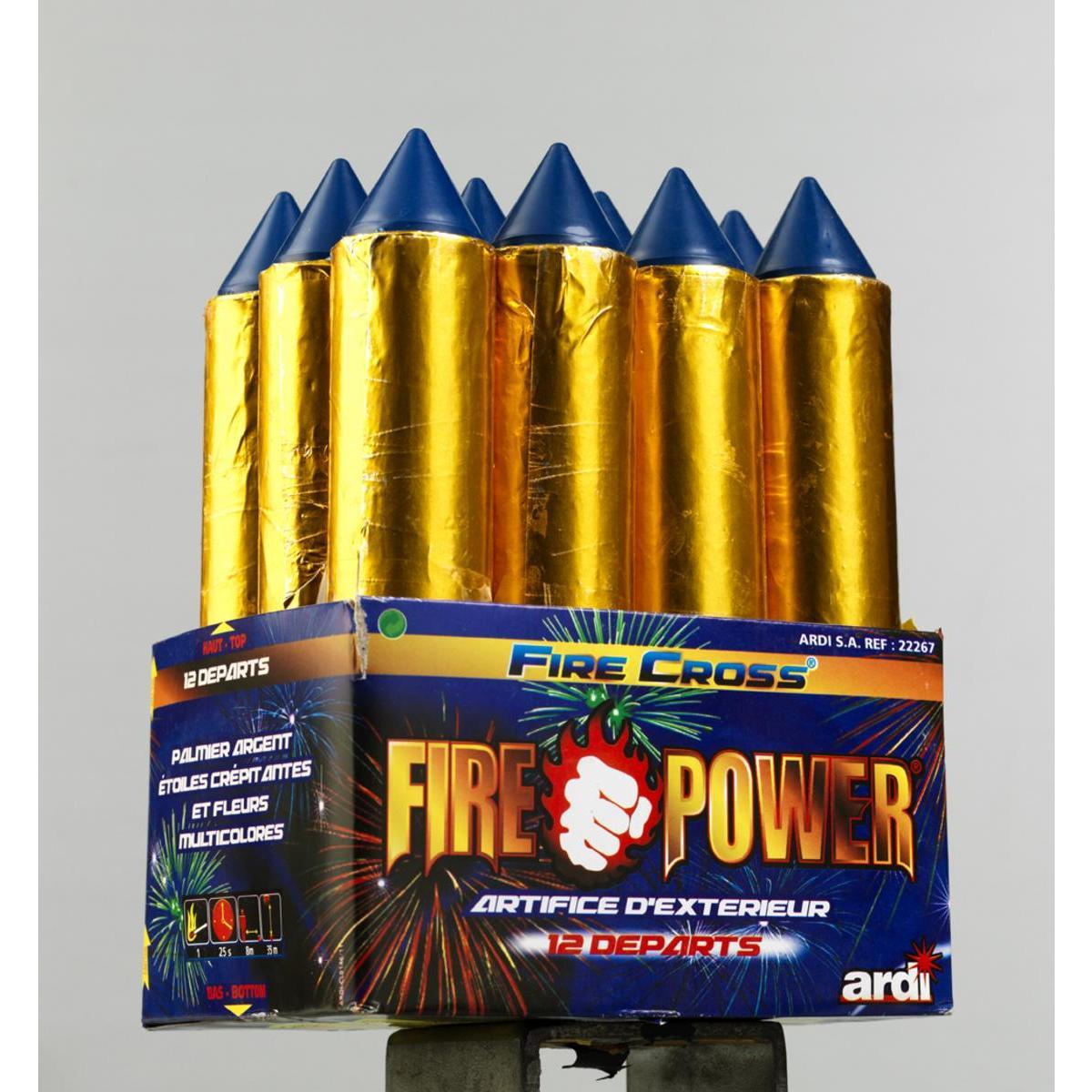 12 feux d'artifice - Poudre explosive - 15,3 x 11,7 x 20 cm - Multicolore