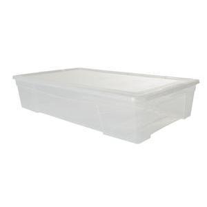 Boîte de rangement dessous de lit - Plastique - 41,2 x 70,6 x 16 cm - Transparent