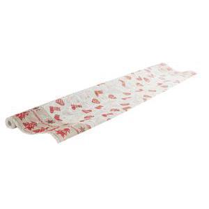 Nappe en rouleau damassé - Papier - 6 x 1,18 m - Blanc et rouge