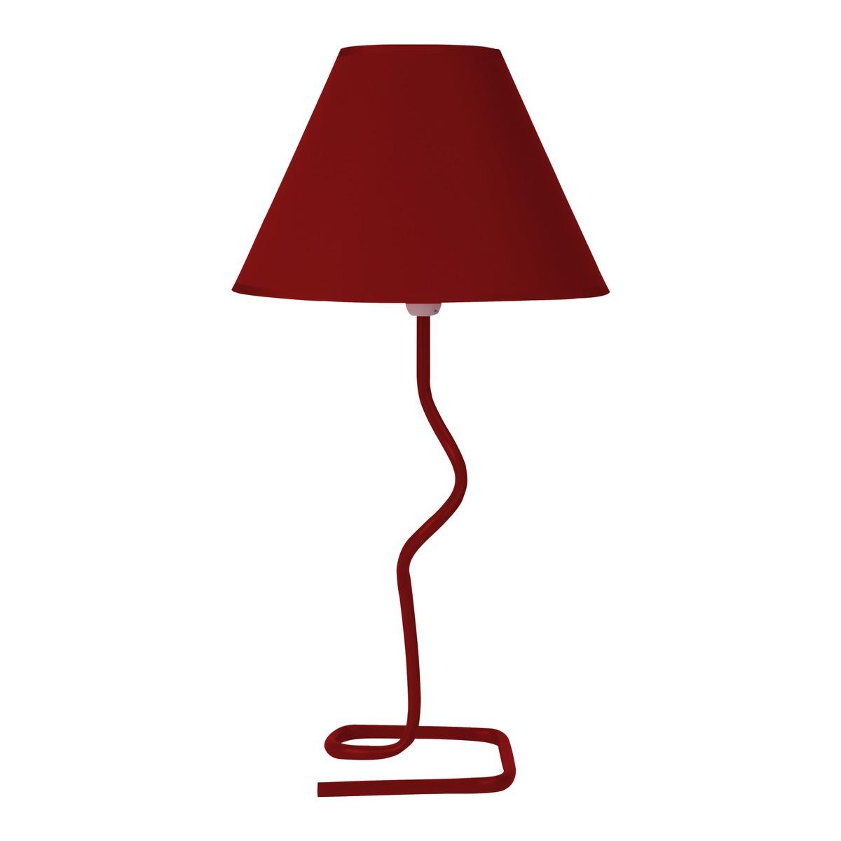 Lampe à poser collection Nova - Hauteur 45 cm - rouge bordeaux