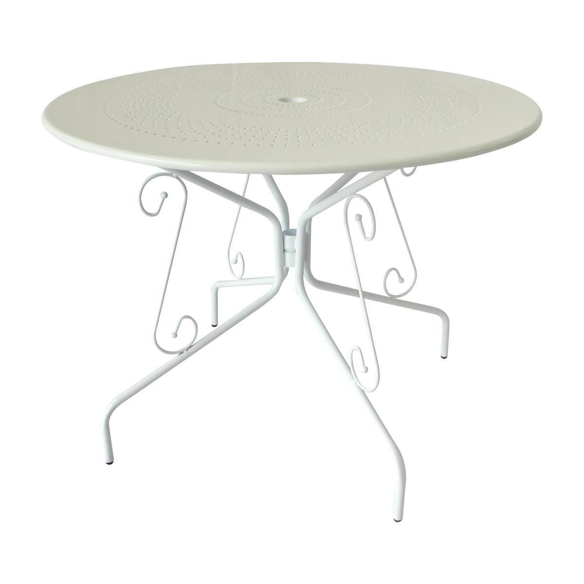 Table Vanilla - diamètre 95 x H 71 cm - blanc