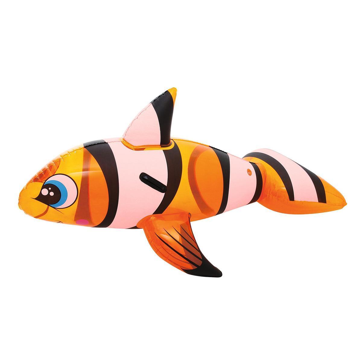Bouée poisson clown gonflable - PVC - 157 x 94 cm - Multicolore