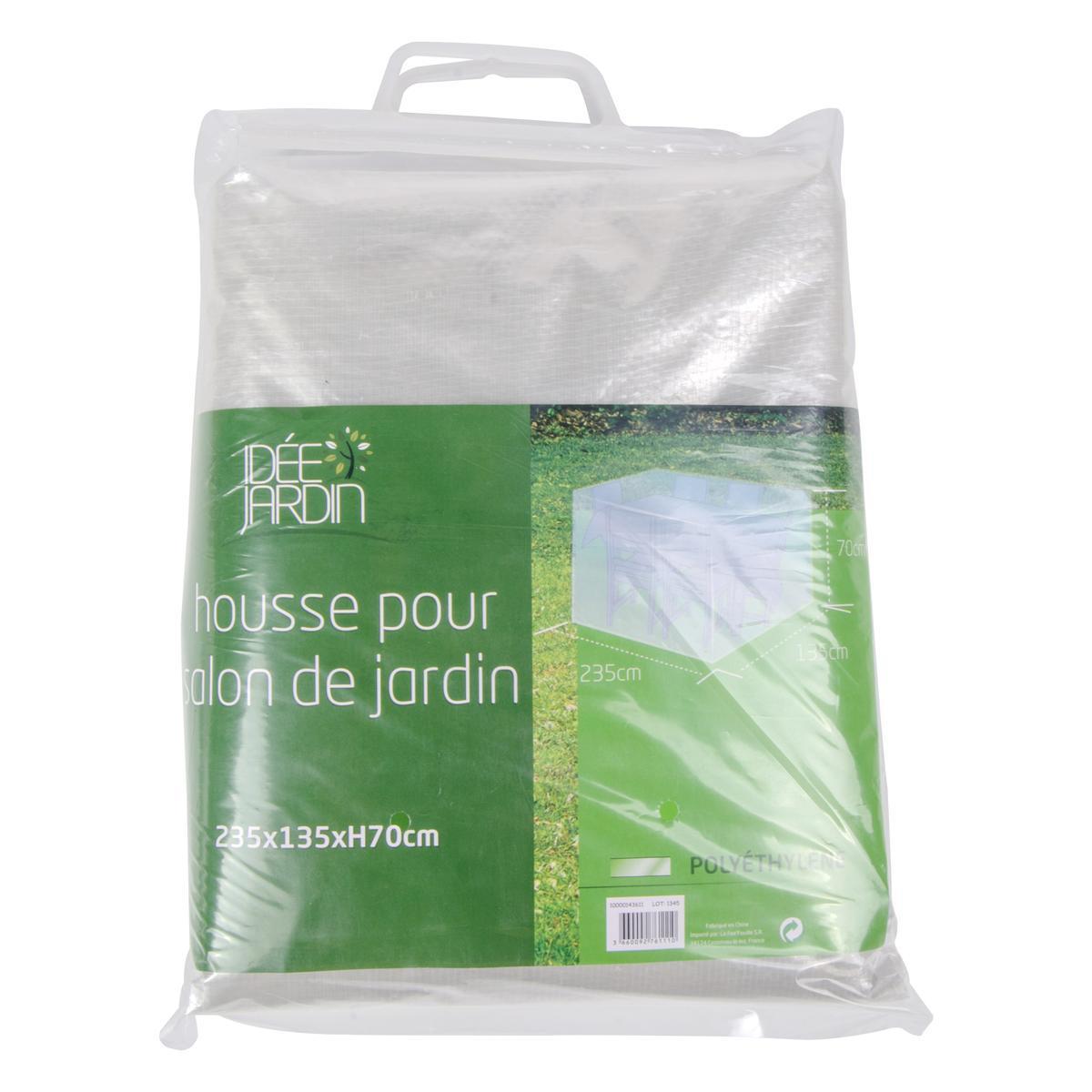 Housse pour salon de jardin - 235 x H 70 x 135 cm - Transparent 