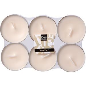 Lot de 6 bougies chauffe-plat parfumées - 7 x 1,5 cm - Blanc ivoire