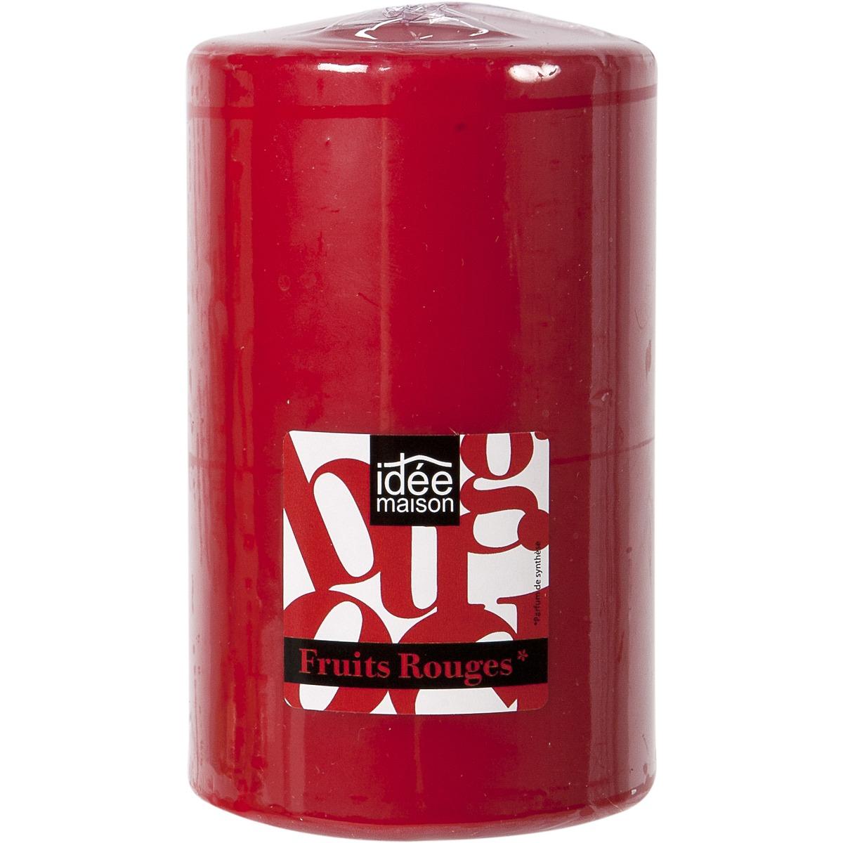 Bougie cylindrique parfumée - 7 x 11,5 cm - Rouge