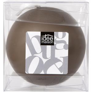 Bougie boule grand format - 8 cm - Marron taupe