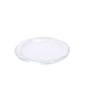 Support pour bougie en verre - Diamètre 11 cm - transparent