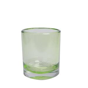 Photophore en verre - Diamètre 10 cm - Hauteur 12 cm - Vert