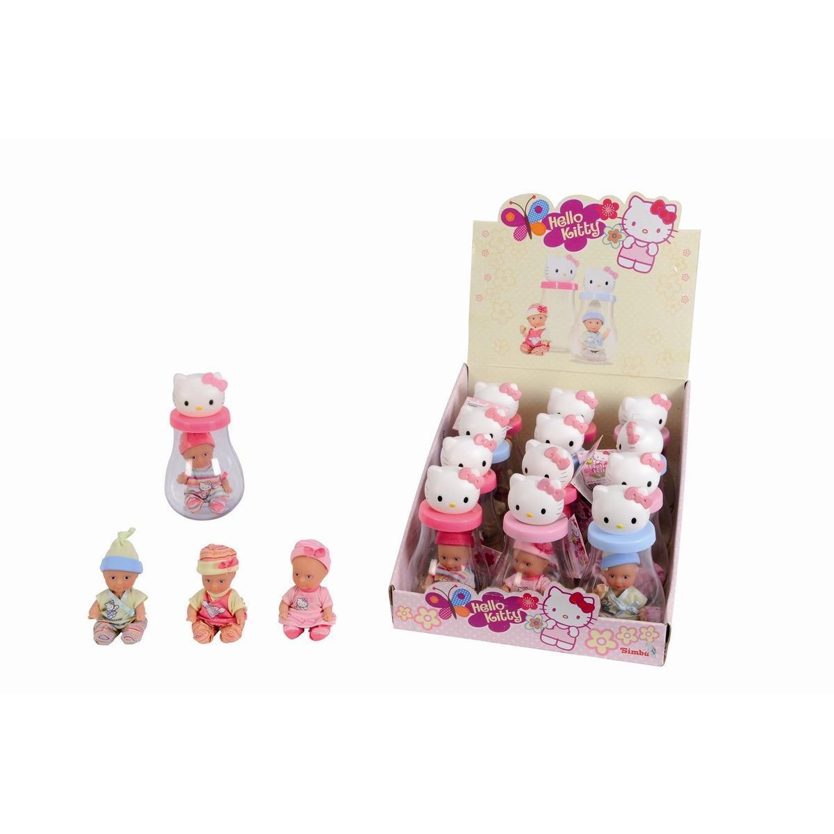 Mini bébé Hello Kitty avec sa bouteille - Hauteur 15 cm - Différents modèles