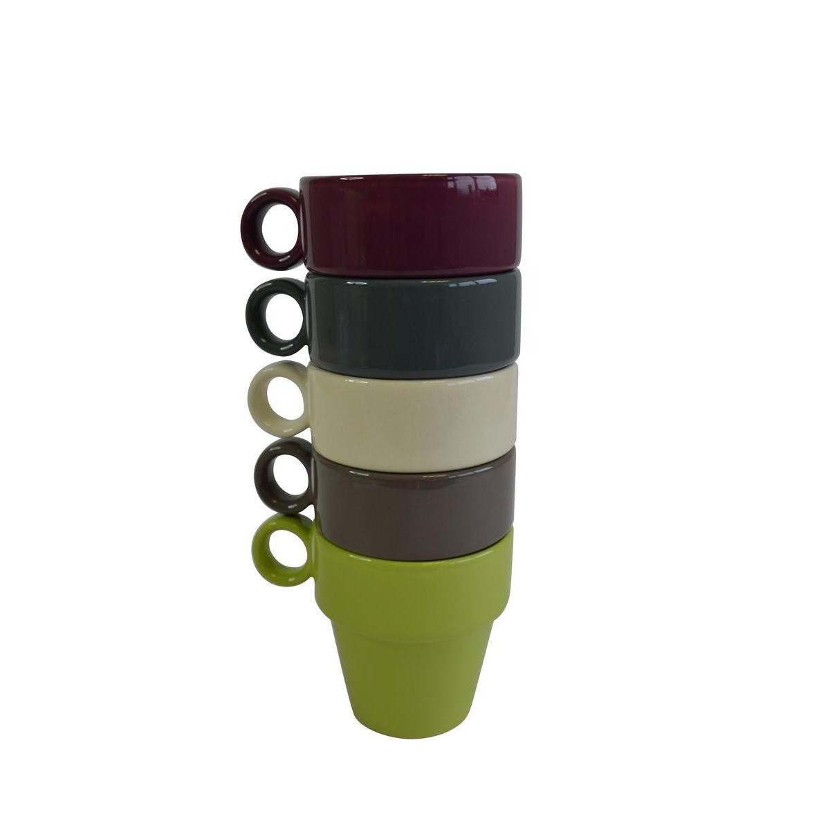 Mug empilable en grès - 25 cl -Différents coloris
