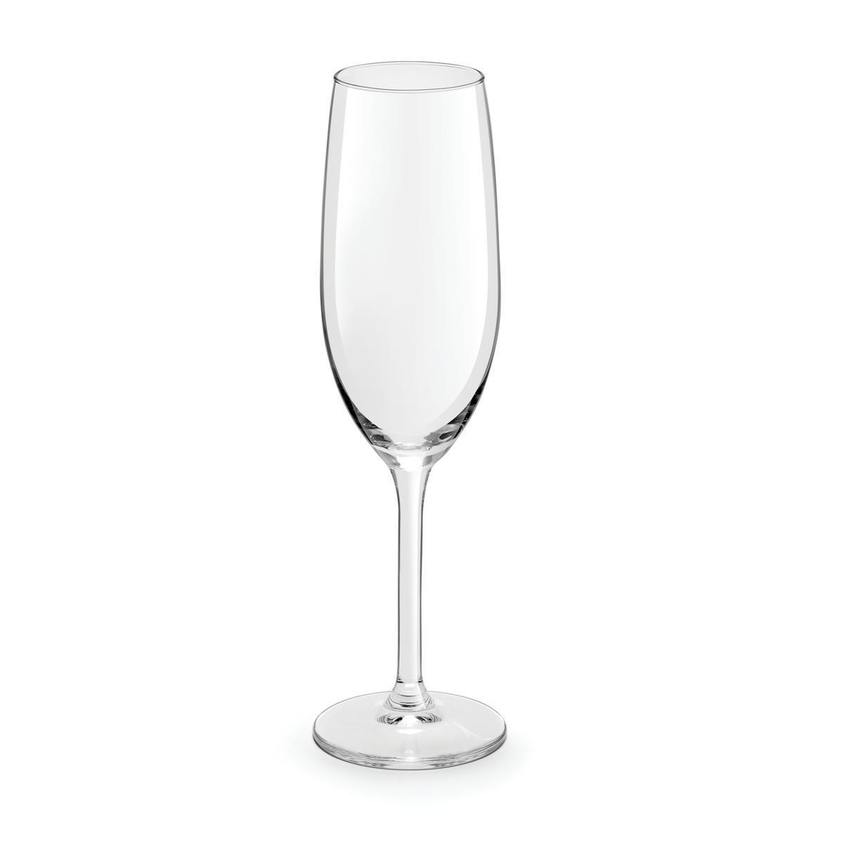 Lot de 3 flûtes LE VIN en verre - 21 cl - Blanc transparent