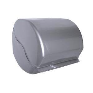 Dérouleur de papier WC en plastique - 12 x 14 x 12 cm - Gris argent