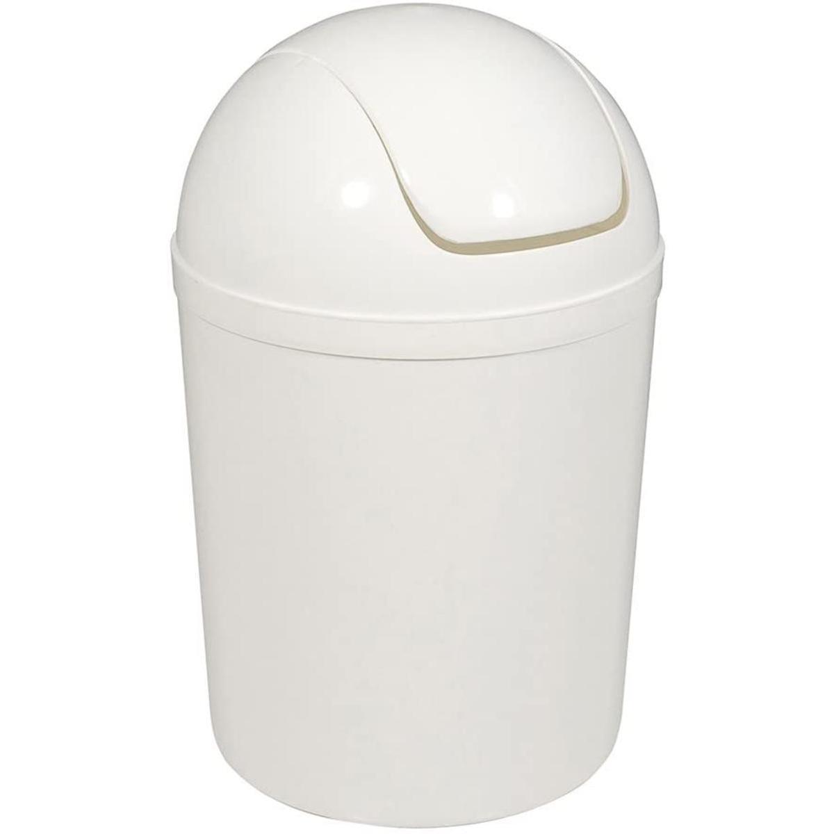 Mini-poubelle de salle de bain - 5 L - Blanc