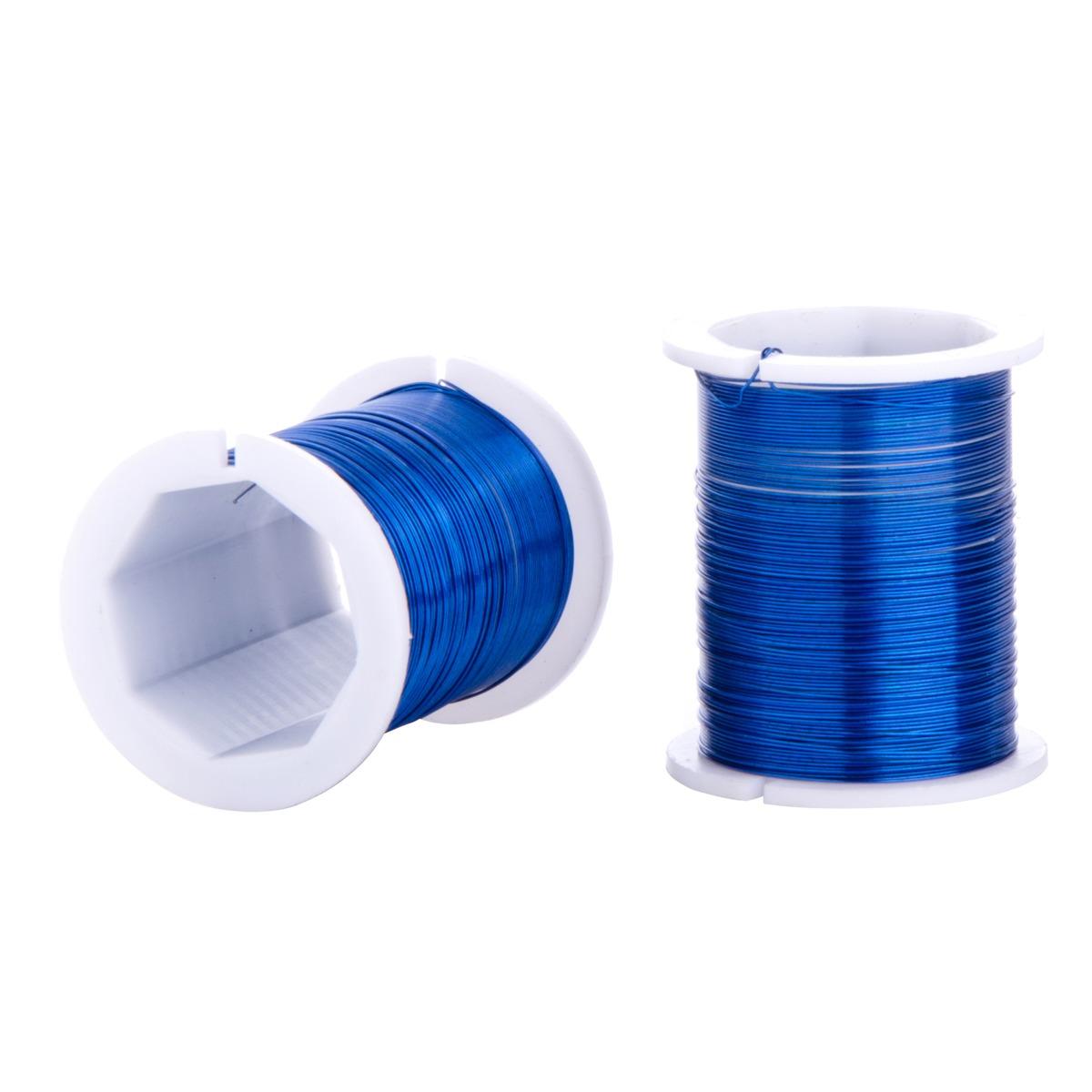 Lot de 2 rouleaux de fil métallisé - Longueur 20 mètres - bleu