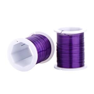 Lot de 2 rouleaux de fil métallisé - Longueur 20 mètres - violet